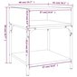 vidaXL Yöpöydät 2 kpl musta 40x41x50 cm tekninen puu hinta ja tiedot | Yöpöydät | hobbyhall.fi