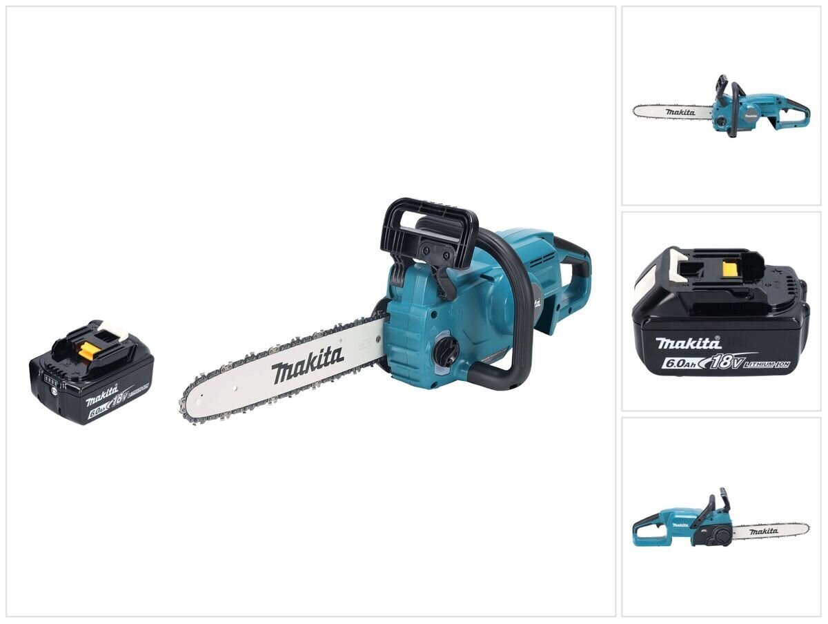 Akkumoottorisaha Makita DUC 357 GX2 18 V 35 cm 7,7 m/s + 1x akku 6,0 Ah - ilman laturia hinta ja tiedot | Sahat ja sirkkelit | hobbyhall.fi