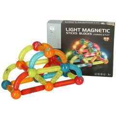 Luminous Magnetic Constructor, 52 d. hinta ja tiedot | Ikonka Lapset | hobbyhall.fi