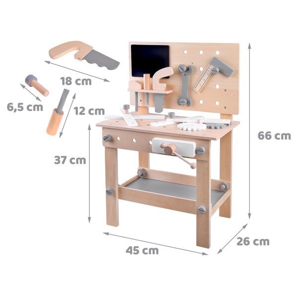 Puinen lasten työpaja Ikonka hinta ja tiedot | Poikien lelut | hobbyhall.fi