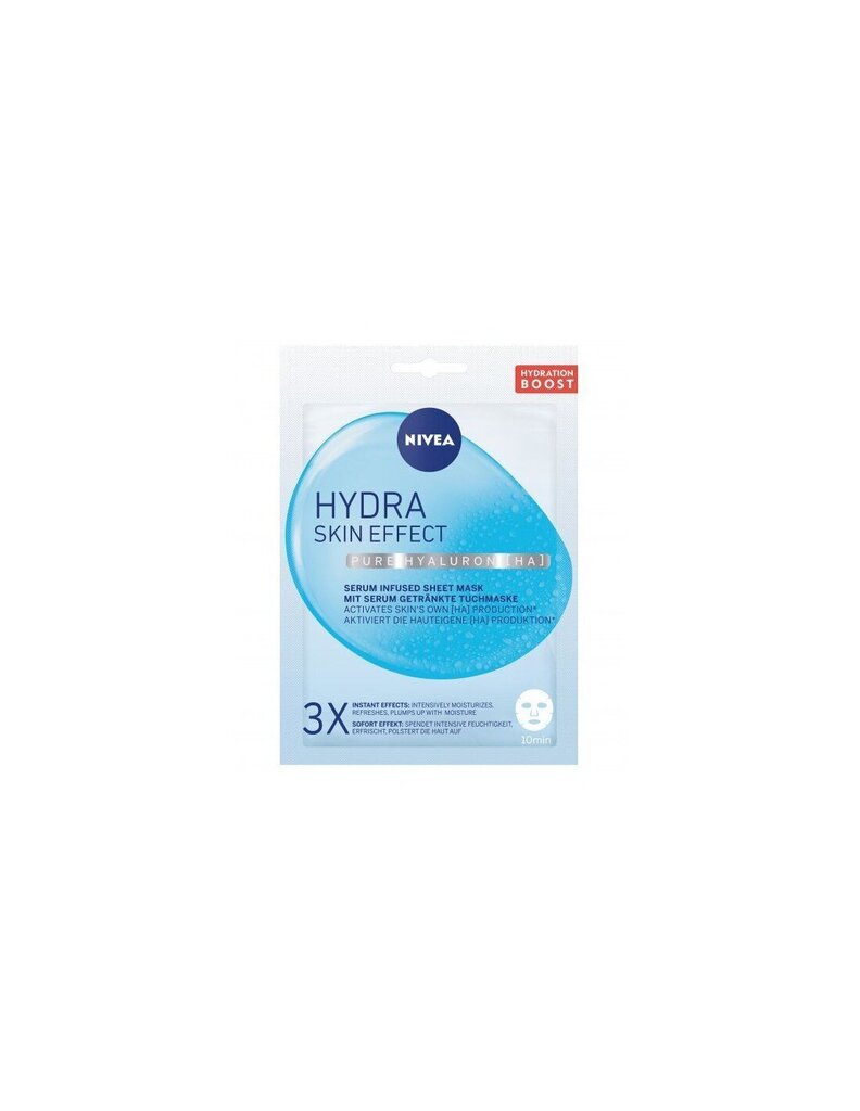 Nivea Hydra Skin Effect Serum Infused Sheed Mask, 20 ml hinta ja tiedot | Kasvonaamiot ja silmänalusaamiot | hobbyhall.fi