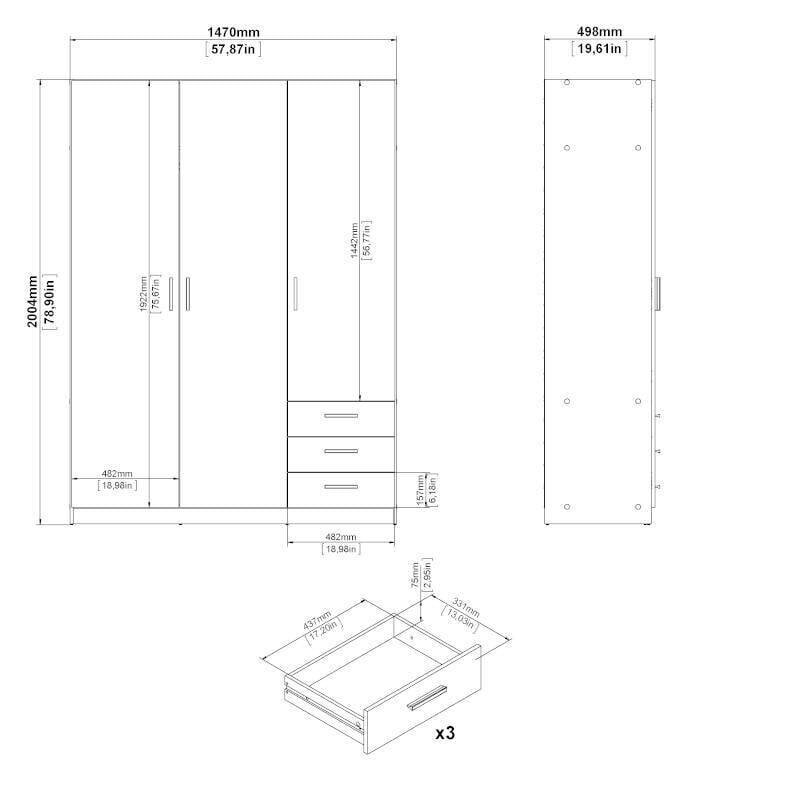 Kaappi Aatrium Sprint, ruskea hinta ja tiedot | Kaapit | hobbyhall.fi