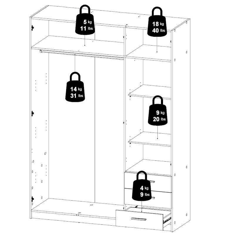 Kaappi Aatrium Sprint, ruskea hinta ja tiedot | Kaapit | hobbyhall.fi