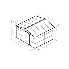 G21 puutarhavaja GAH 1085 - 340 x 319 cm, harmaa 63900571 hinta ja tiedot | G21 Piha ja puutarha | hobbyhall.fi