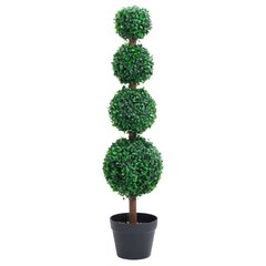 vidaXL Tekokasvi puksipuu ruukulla pallonmuotoinen vihreä 90 cm hinta ja tiedot | Keinotekoiset kukat | hobbyhall.fi