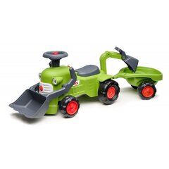 Claas Rider potkutraktori kauhalla ja perävaunulla, vihreä, Falk hinta ja tiedot | Vauvan lelut | hobbyhall.fi