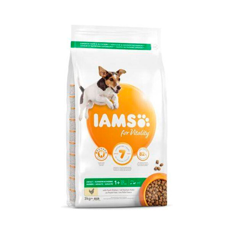 Iams ProActive Health pienille ja keskikokoisille aikuisille koirille, kanaa, 3 kg hinta ja tiedot | Koiran kuivaruoka | hobbyhall.fi