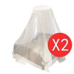 vidaXL Hyönteisverkko Sänkyyn Verkkosarja Pyöreä 56x325x230 cm 2 kpl hinta ja tiedot | Hyttysverkot | hobbyhall.fi