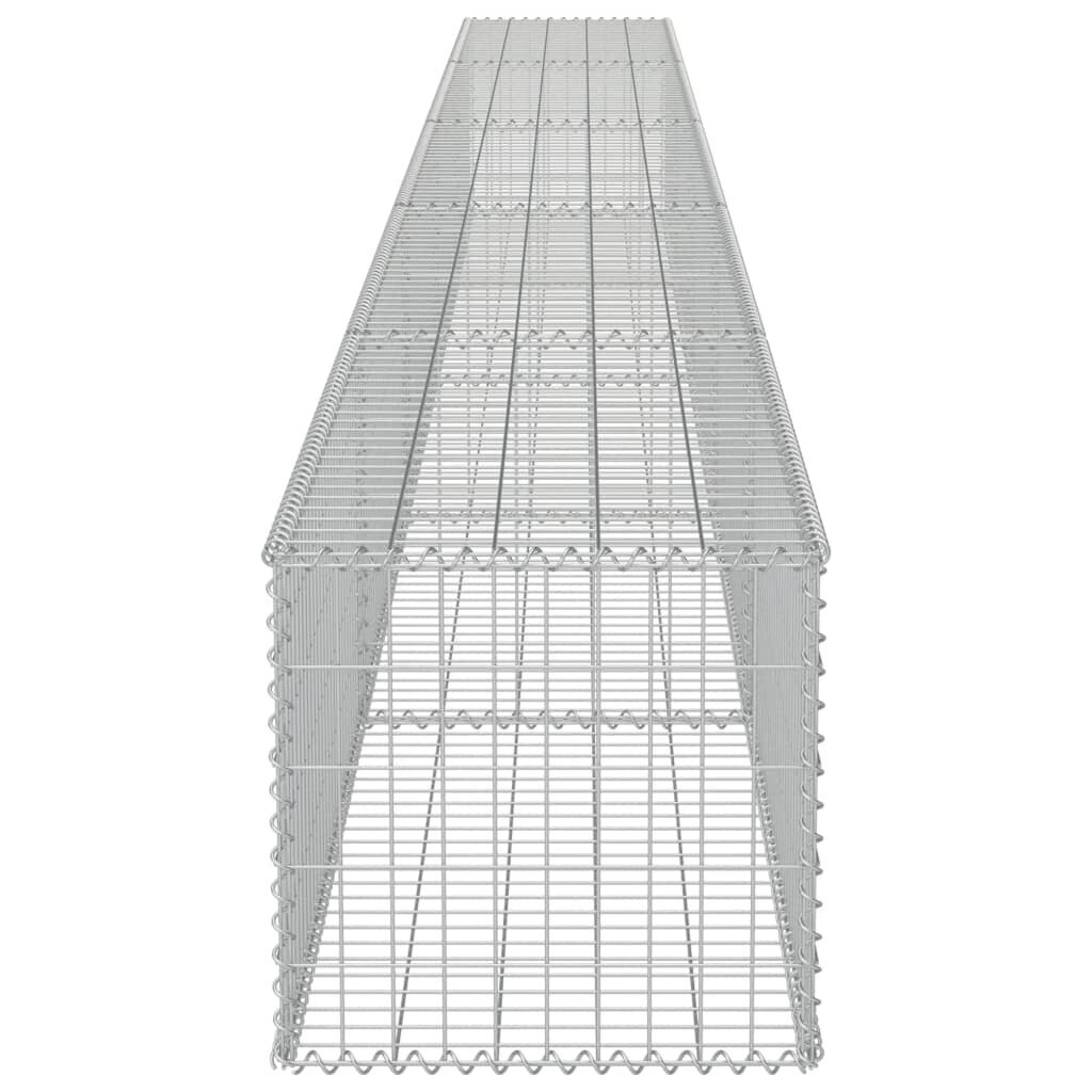 vidaXL Gabionseinä kansilla galvanoitu teräs 600x50x50 cm hinta ja tiedot | Aidat ja tarvikkeet | hobbyhall.fi