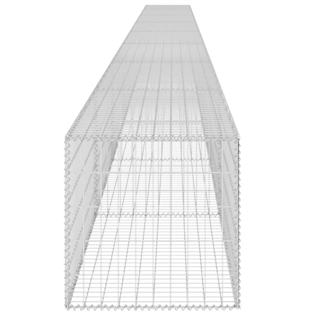 vidaXL Gabionseinä kansilla galvanoitu teräs 900x50x50 cm hinta ja tiedot | Aidat ja tarvikkeet | hobbyhall.fi