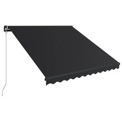 vidaXL Manuaalisesti sisäänkelattava markiisi 300x250 cm antrasiitti hinta ja tiedot | Aurinkovarjot ja markiisit | hobbyhall.fi