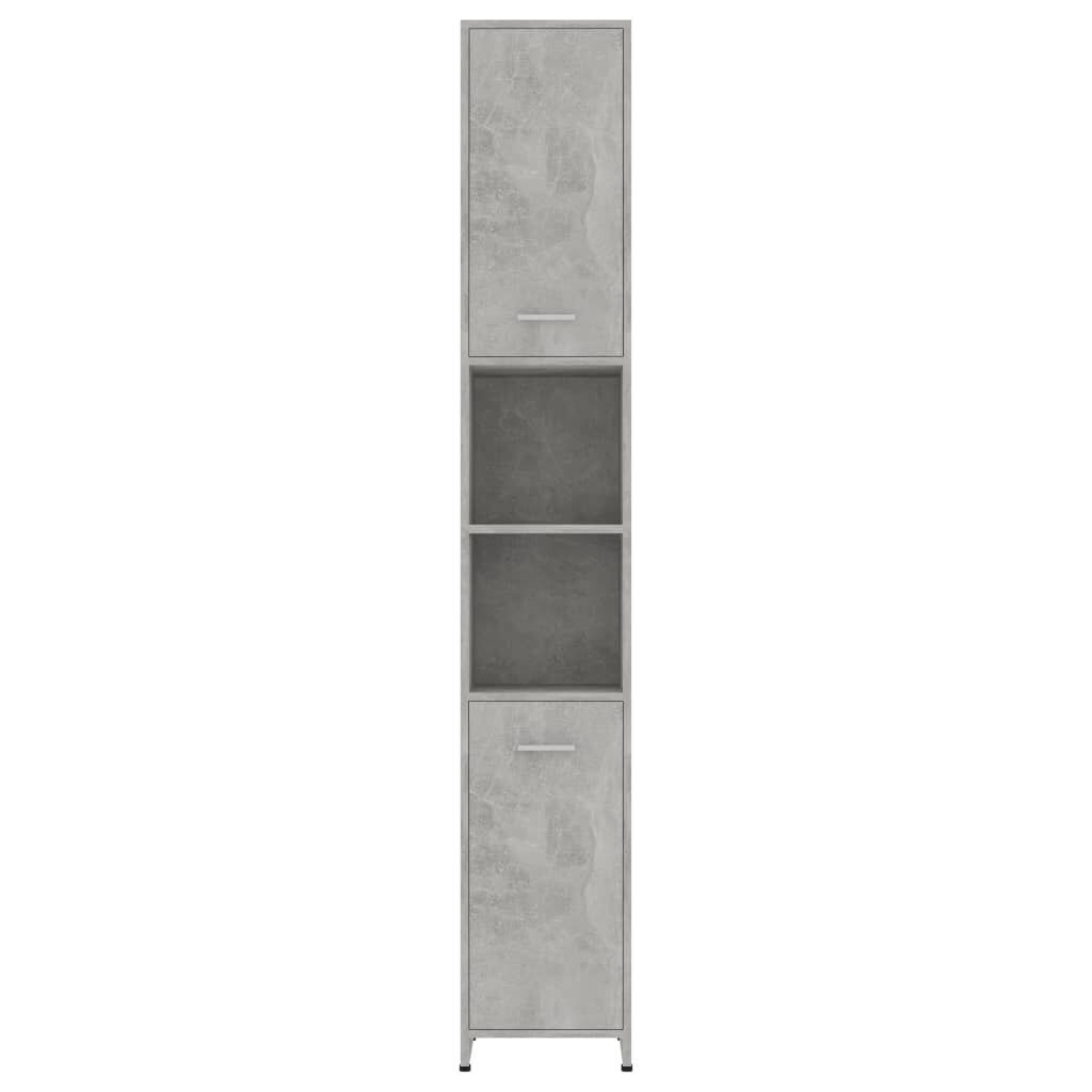 vidaXL Kylpyhuonekaappi betoninharmaa 30x30x183,5 cm lastulevy hinta ja tiedot | Kylpyhuonekaapit | hobbyhall.fi