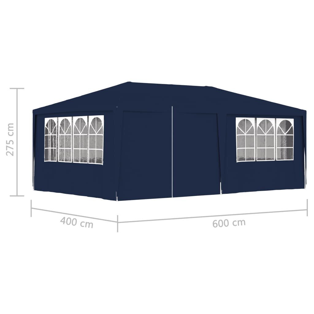 vidaXL Ammattilaisten juhlateltta sivuseinillä 4x6 m sininen 90 g/m² hinta ja tiedot | Puutarhapaviljongit | hobbyhall.fi