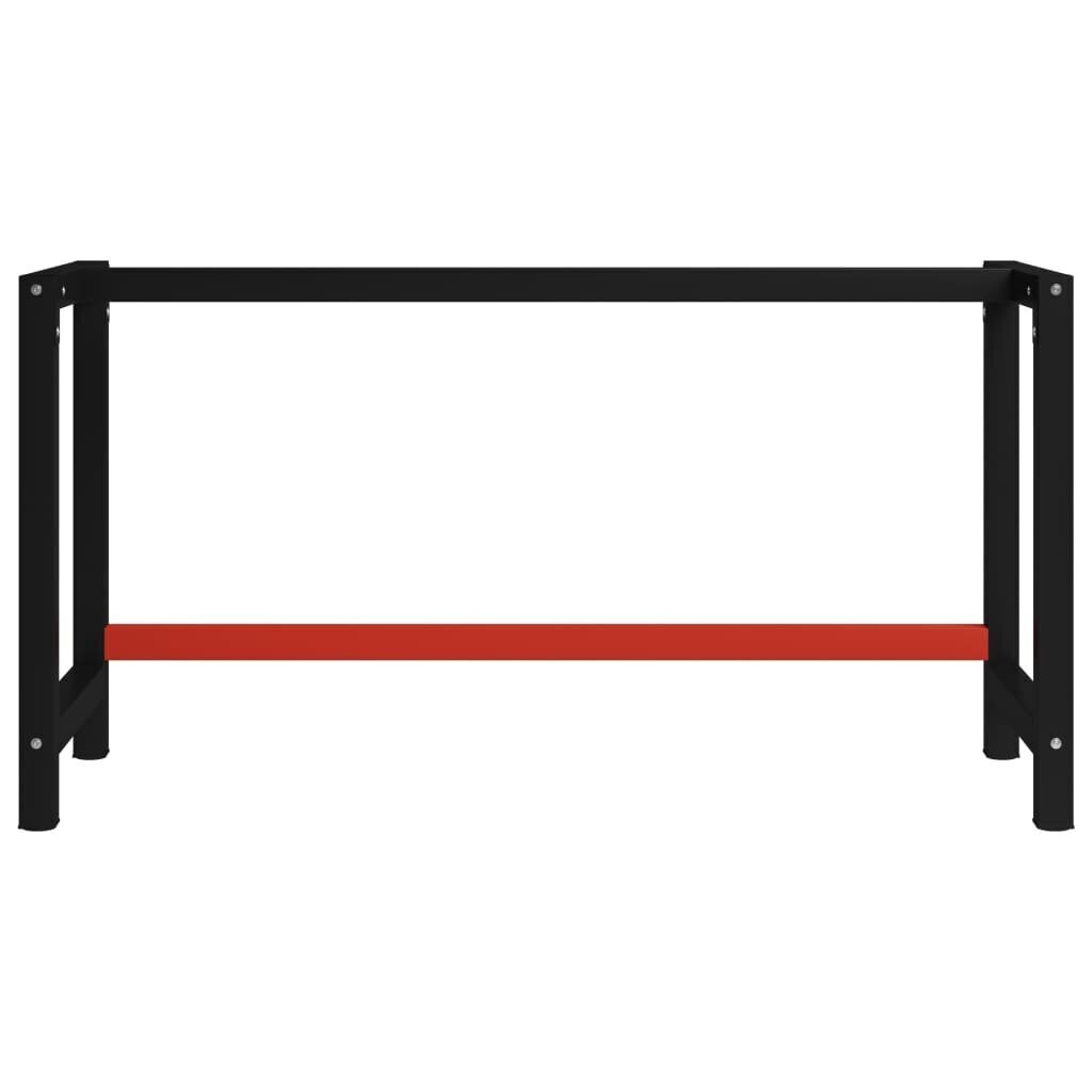 vidaXL Työpöydän runko metalli 150x57x79 cm musta ja punainen hinta ja tiedot | Muut huonekalutarvikkeet | hobbyhall.fi