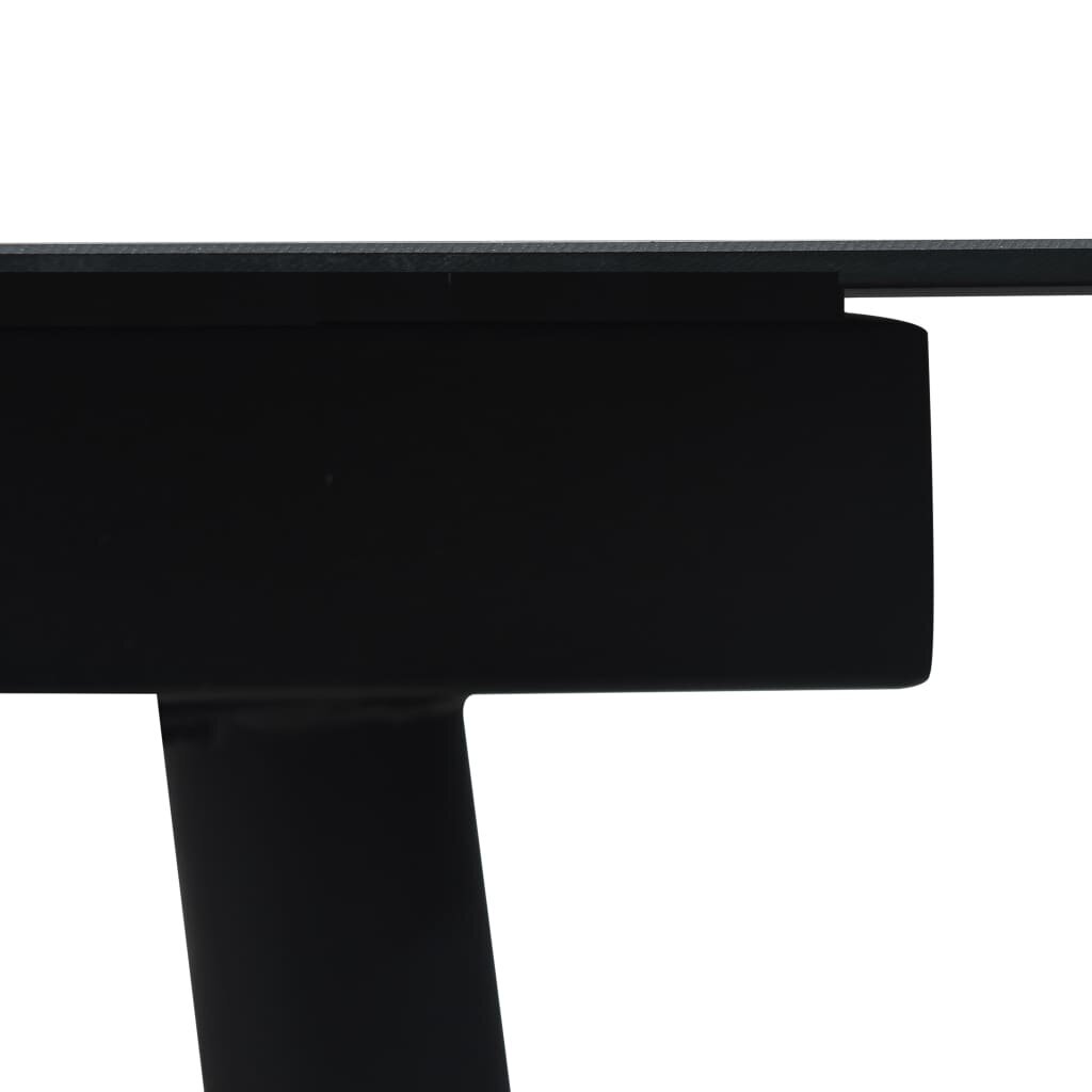 vidaXL Puutarhan ruokapöytä musta 150x80x74 cm teräs ja lasi hinta ja tiedot | Puutarhapöydät | hobbyhall.fi
