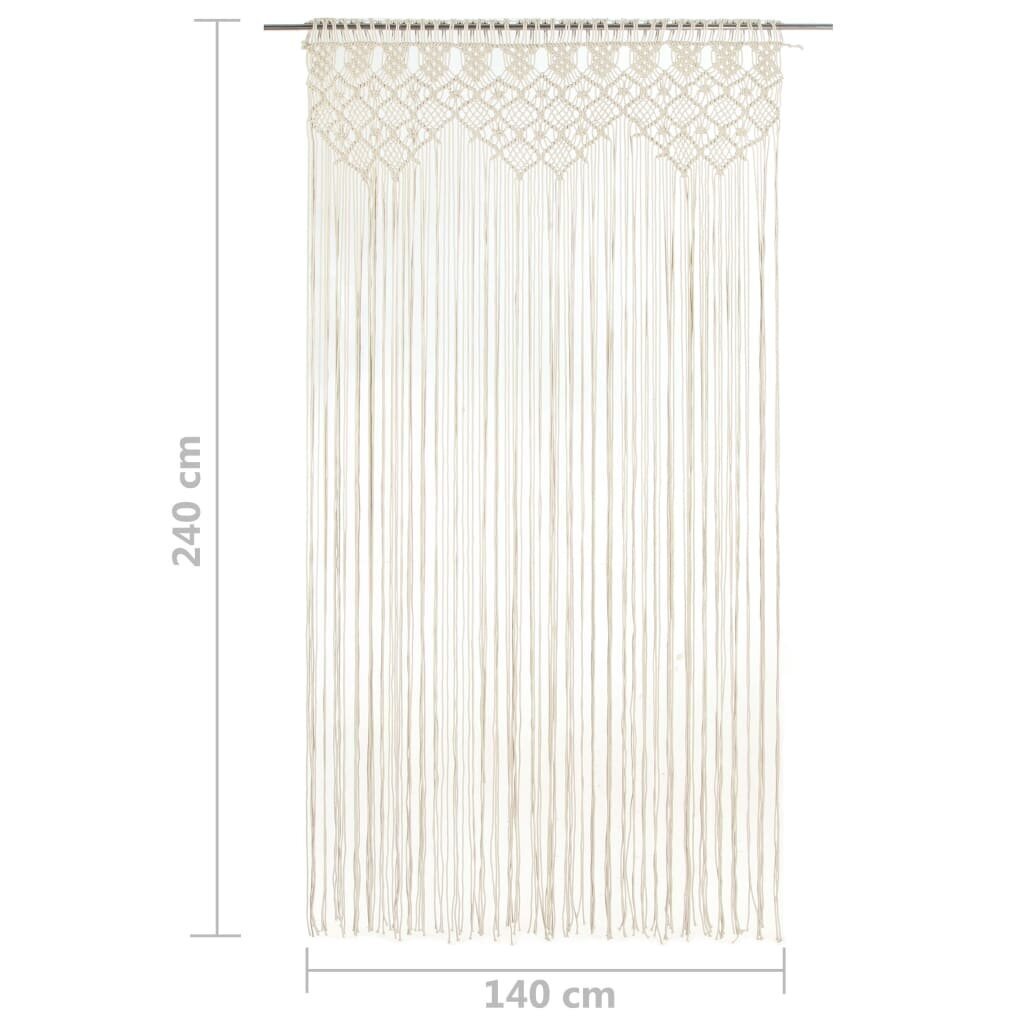 vidaXL Macrame verho 140x240 cm puuvilla hinta ja tiedot | Verhot | hobbyhall.fi