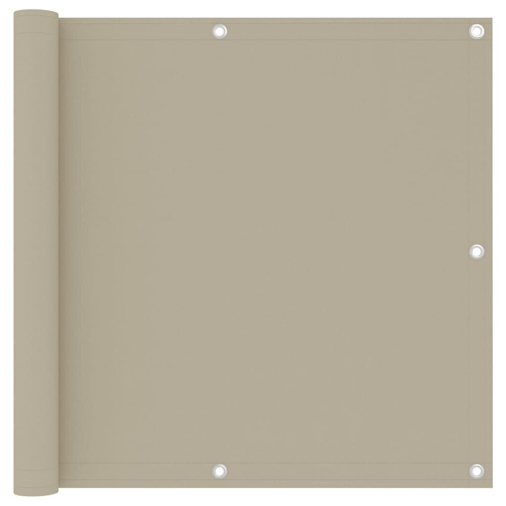 vidaXL Parvekkeen suoja beige 90x500 cm Oxford kangas hinta ja tiedot | Aurinkovarjot ja markiisit | hobbyhall.fi