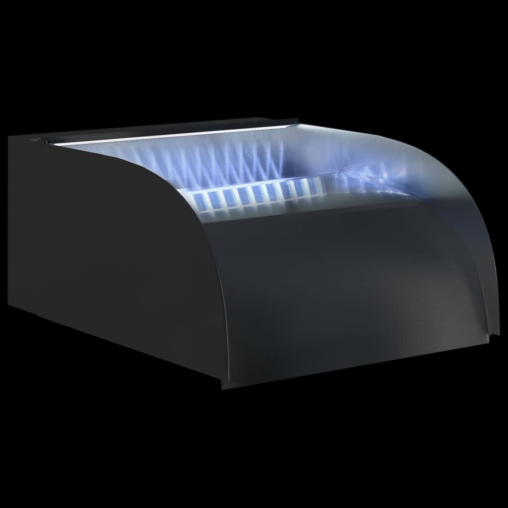 vidaXL Vesiputous LED-valoilla 304 ruostumaton teräs 30x34x14 cm hinta ja tiedot | Puutarhakoristeet | hobbyhall.fi