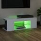 vidaXL TV-taso LED-valoilla valkoinen 90x39x30 cm hinta ja tiedot | TV-tasot | hobbyhall.fi