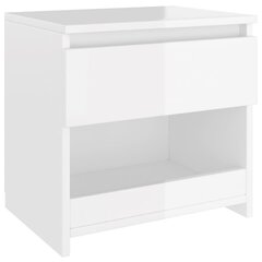 vidaXL Yöpöytä korkeakiilto valkoinen 40x30x39 cm lastulevy hinta ja tiedot | Yöpöydät | hobbyhall.fi