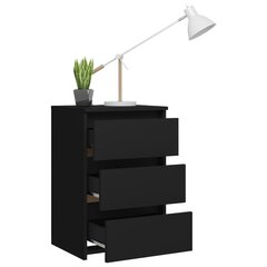 vidaXL Yöpöydät 2 kpl musta 40x35x62,5 cm lastulevy hinta ja tiedot | Yöpöydät | hobbyhall.fi