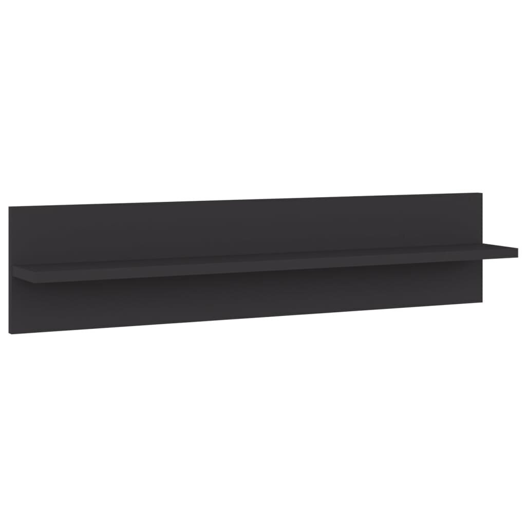 vidaXL Seinähyllyt 2 kpl harmaa 80x11,5x18 cm lastulevy hinta ja tiedot | Hyllyt | hobbyhall.fi