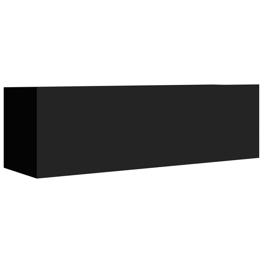 vidaXL TV-tasot 4 kpl musta 100x30x30 cm lastulevy hinta ja tiedot | TV-tasot | hobbyhall.fi