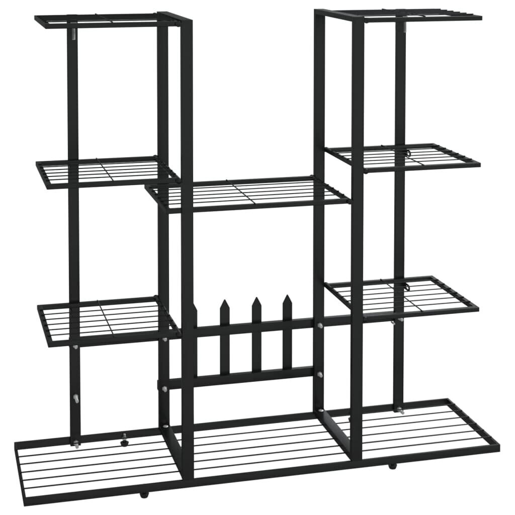 vidaXL Kukkateline 94,5x25x89 cm musta rauta hinta ja tiedot | Kukkatelineet ja kukkapöydät | hobbyhall.fi