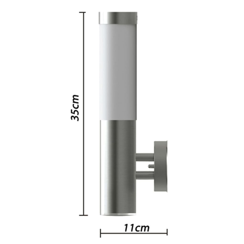 2 Ruostumaton Teräs Vesitiivistä Seinävaloa Puutarhaan hinta ja tiedot | Puutarha- ja ulkovalot | hobbyhall.fi