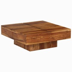 vidaXL Sohvapöytä 80x80x30 cm täysi akaasiapuu hinta ja tiedot | Sohvapöydät | hobbyhall.fi