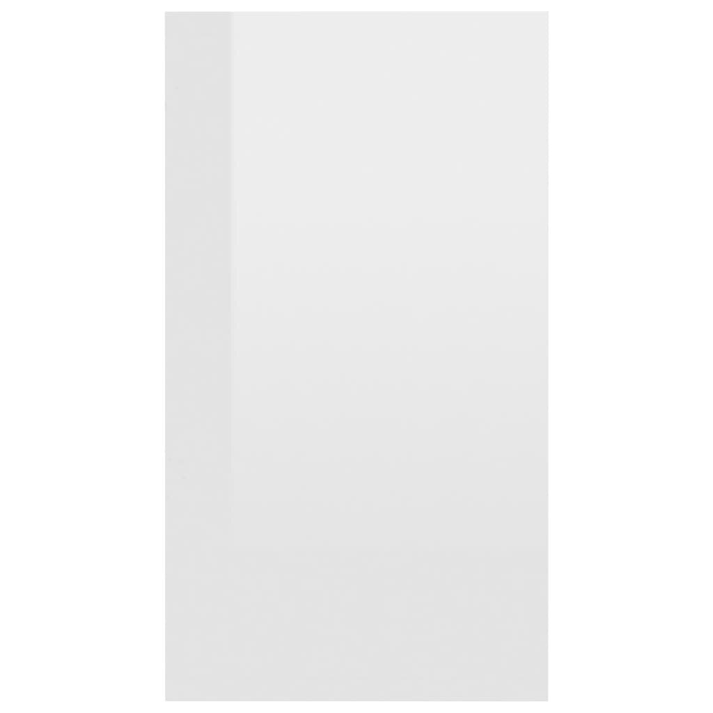 vidaXL Kirjahylly/senkki korkeakiilto valkoinen 66x30x98 cm lastulevy hinta ja tiedot | Hyllyt | hobbyhall.fi