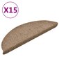 vidaXL Itsekiinnittyvät porrasmatot 15 kpl kerma 56x17x3 cm neulahuopa hinta ja tiedot | Isot matot | hobbyhall.fi