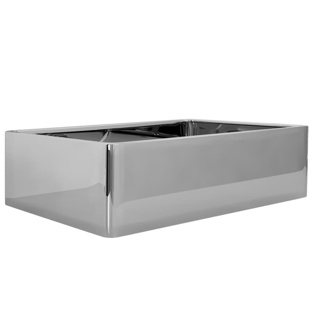 vidaXL Pesuallas 41x30x12 cm keraaminen hopea hinta ja tiedot | Pesualtaat | hobbyhall.fi