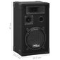 vidaXL Passiiviset Hi-Fi-lavakaiuttimet 2 kpl 800 W musta hinta ja tiedot | Kaiuttimet | hobbyhall.fi