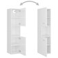 vidaXL Kylpyhuonekaappi korkeakiilto valkoinen 30x30x130 cm lastulevy hinta ja tiedot | Kylpyhuonekaapit | hobbyhall.fi