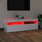 vidaXL TV-taso LED-valoilla korkeakiilto valkoinen 120x35x40 cm hinta ja tiedot | TV-tasot | hobbyhall.fi