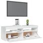 vidaXL TV-taso LED-valoilla korkeakiilto valkoinen 120x35x40 cm hinta ja tiedot | TV-tasot | hobbyhall.fi