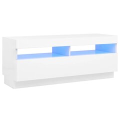 vidaXL TV-taso LED-valoilla valkoinen 100x35x40 cm hinta ja tiedot | TV-tasot | hobbyhall.fi