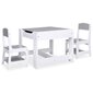 vidaXL Lasten pöytä ja 2 tuolia valkoinen MDF hinta ja tiedot | Lasten pöydät ja tuolit | hobbyhall.fi