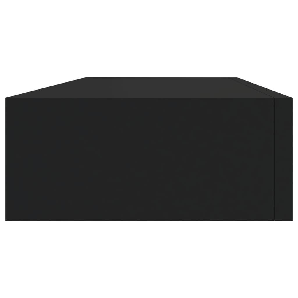 vidaXL Seinälaatikkohylly musta 60x23,5x10 cm MDF hinta ja tiedot | Hyllyt | hobbyhall.fi