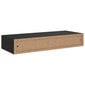 vidaXL Seinälaatikkohylly musta 60x23,5x10 cm MDF hinta ja tiedot | Hyllyt | hobbyhall.fi