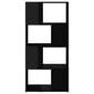 vidaXL Kirjahylly/tilanjakaja korkeakiilto musta 60x24x124,5 cm hinta ja tiedot | Hyllyt | hobbyhall.fi