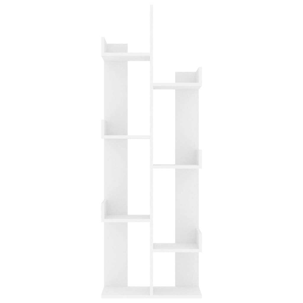 vidaXL Kirjahylly valkoinen 48x25,5x140 cm lastulevy hinta ja tiedot | Hyllyt | hobbyhall.fi