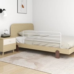 vidaXL Turvalaita sänkyyn valkoinen (76-137)x55 cm rauta hinta ja tiedot | Lasten turvallisuus | hobbyhall.fi