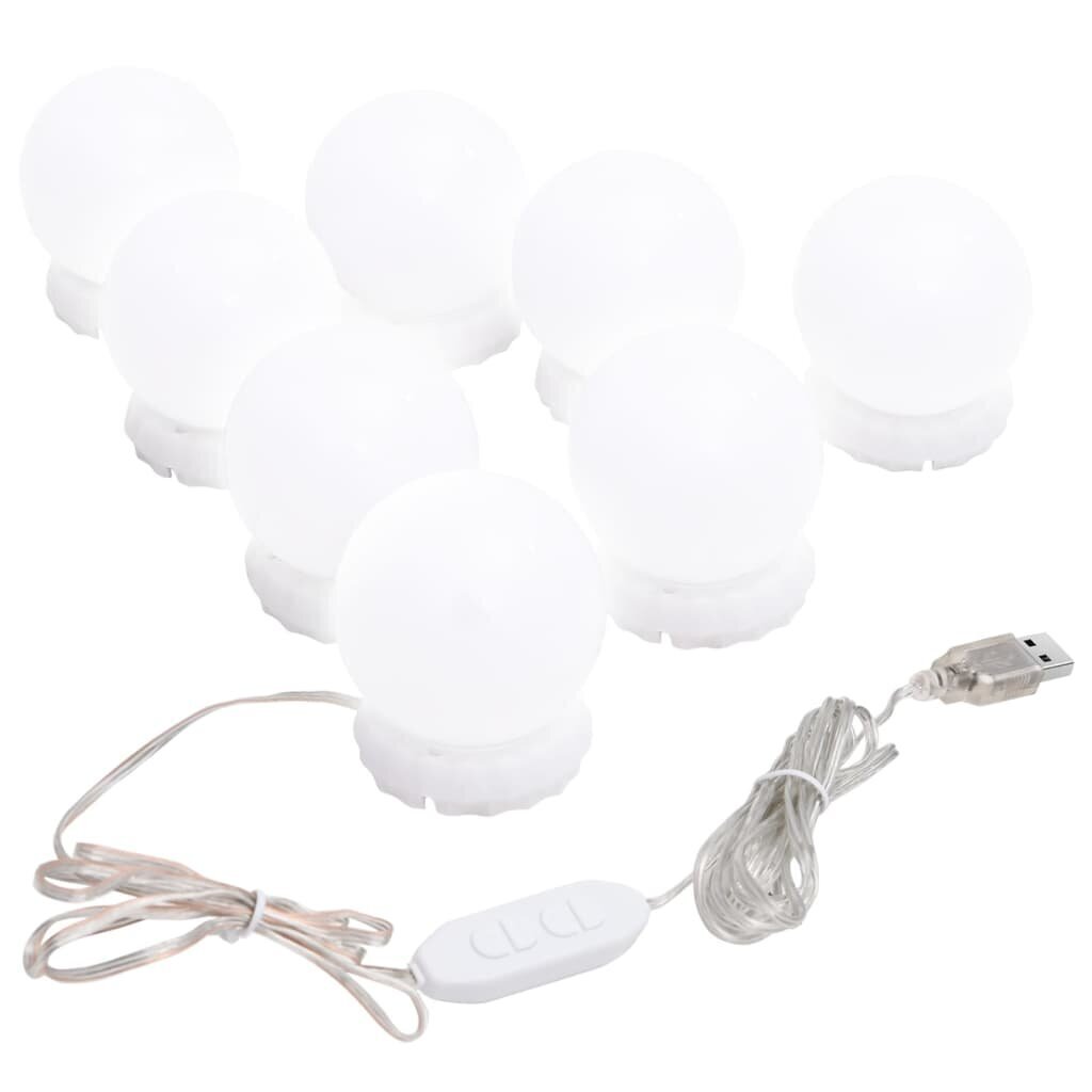 vidaXL Peilivalo 8 LED-valolla lämmin valkoinen ja kylmä valkoinen hinta ja tiedot | LED-valonauhat | hobbyhall.fi