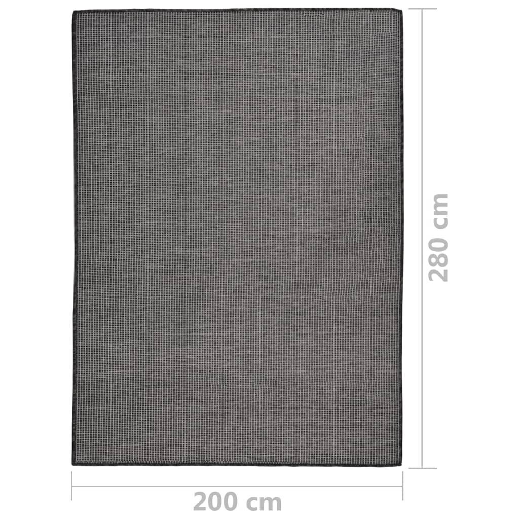 vidaXL Ulkomatto Flatweave 200x280 cm harmaa hinta ja tiedot | Isot matot | hobbyhall.fi