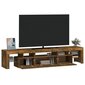 vidaXL TV-taso LED-valoilla savutammi 200x36,5x40 cm hinta ja tiedot | TV-tasot | hobbyhall.fi