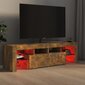 vidaXL TV-taso LED-valoilla savutammi 140x36,5x40 cm hinta ja tiedot | TV-tasot | hobbyhall.fi