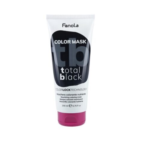 Fanola sävyttävä hiusnaamio Total Black, 200 ml