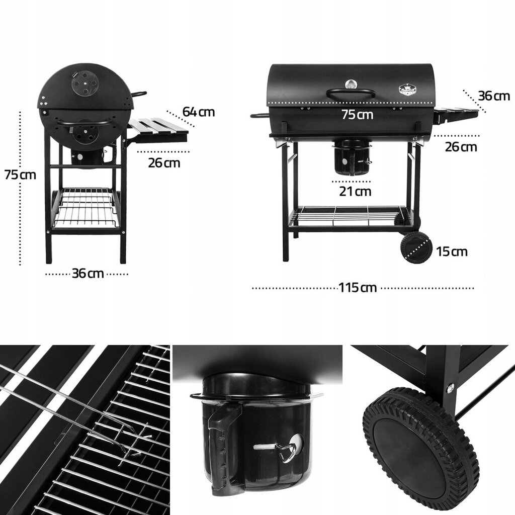 Puuhiiligrilli Five-Star Grill&Chill puuhiiligrilli 71 x 35 cm hinta ja tiedot | Grillit | hobbyhall.fi